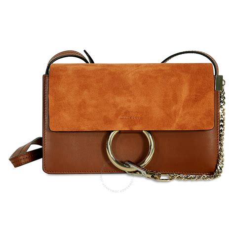 Chloe Mini Faye Shoulder Bag in Classic Tobacco 